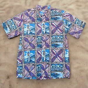 Vintage Reyn Spponer Christmas Hawaiian Shirt 1994 Mele Kalikimaka Size Medium